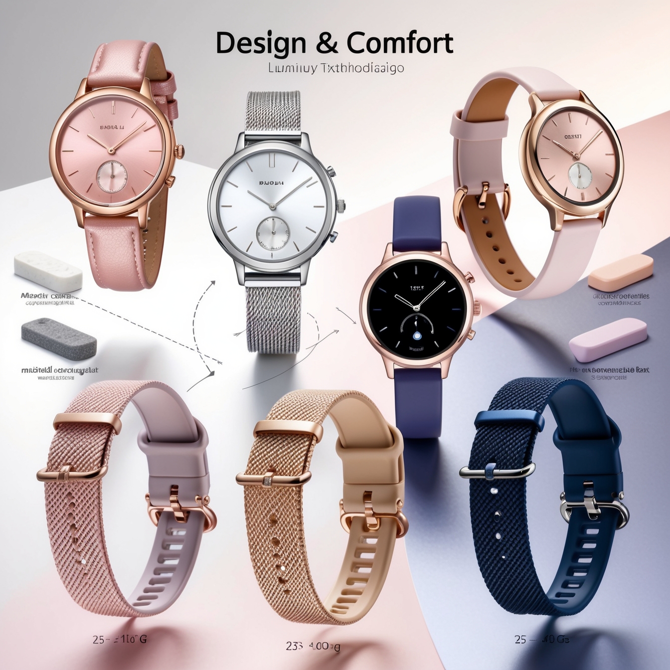 Női okosóra dizájn és kényelem - elegáns megjelenés és viseleti kényelem